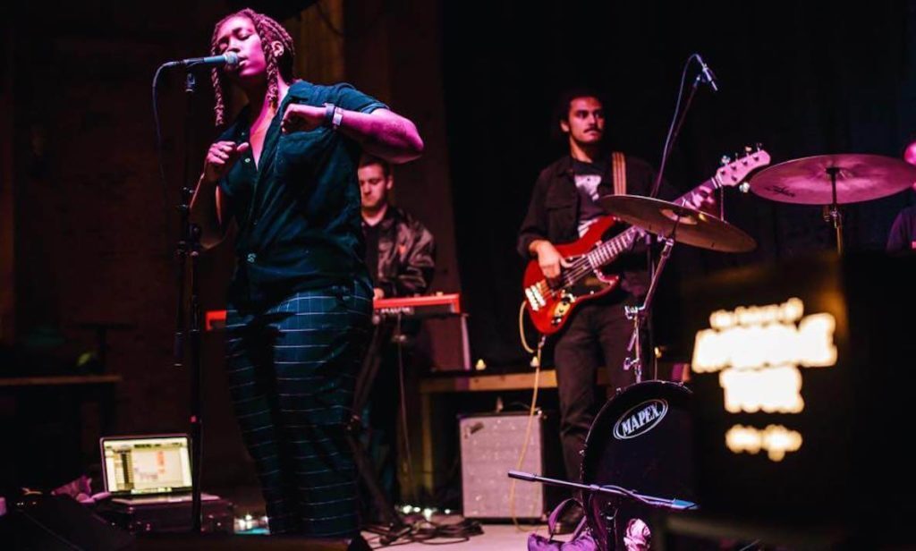 An artist performs at a Sofar Sound concert