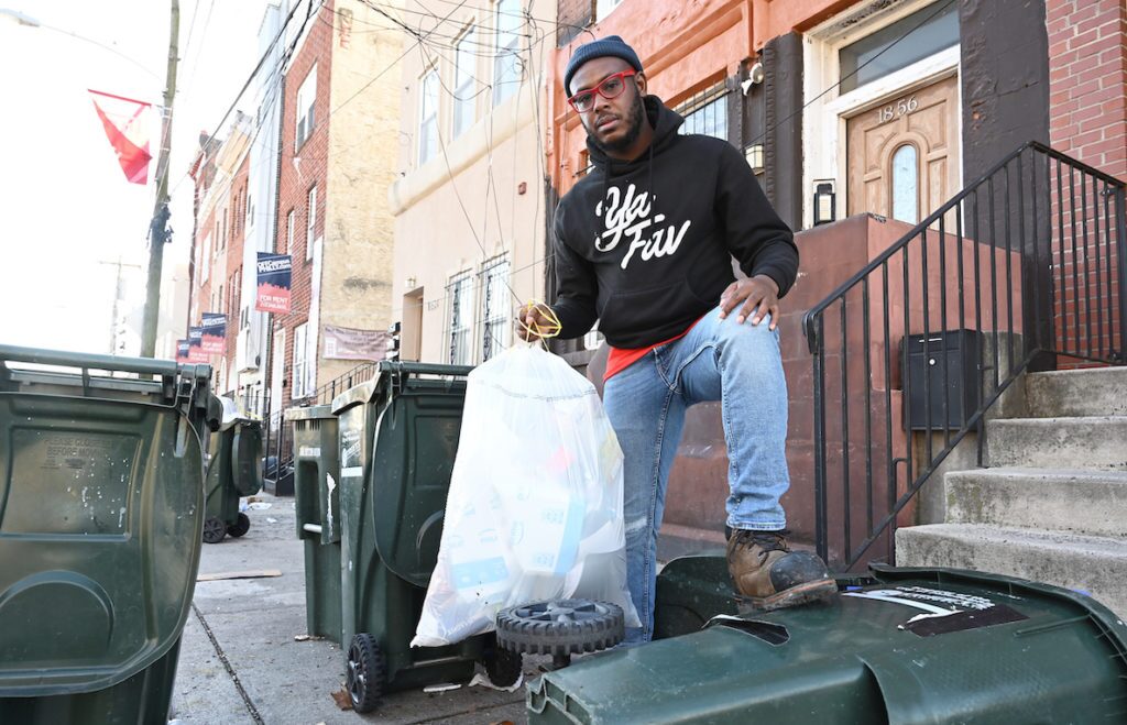 This photo illustrates a timeline that shows the rise of Ya Fav Trashman in Philadelphia