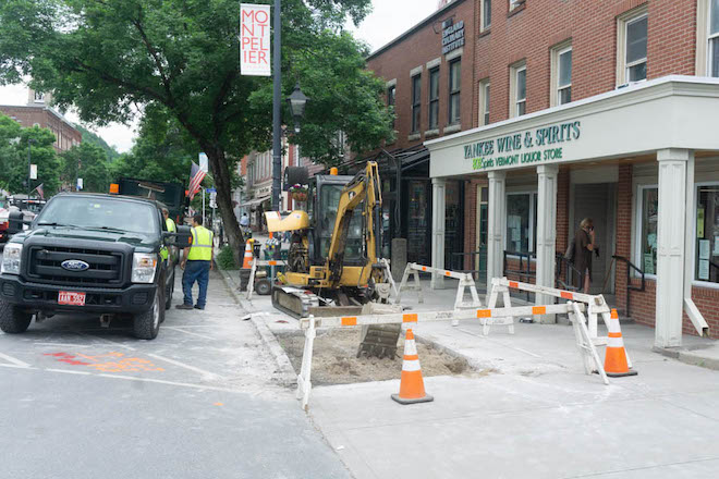 A tree well under construction.