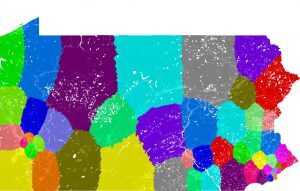 Un-Gerrymandered PA State Senate Districts