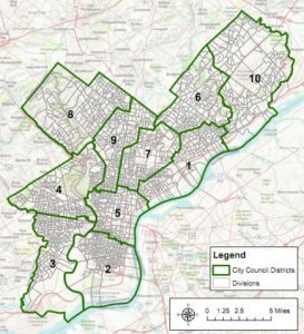 Un-gerrymandered Philadelphia City Council Districts
