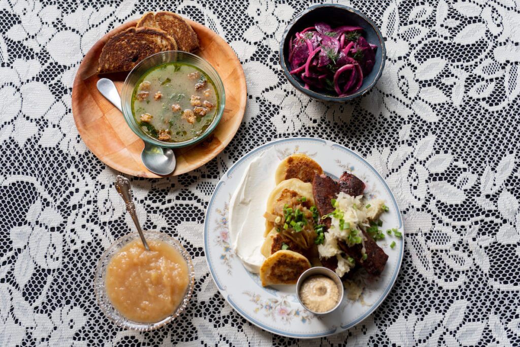 A spread of Polish food at Mom-Mom's Kitchen in Philadelphia