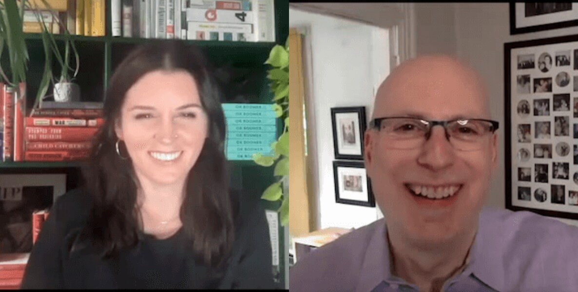 Jill Filopovic and Larry Platt event screenshot