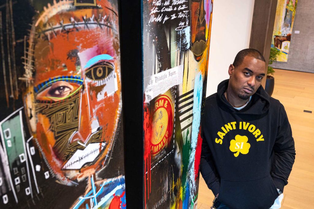 This photo of King Saladeen accompanies a profile on the artist as a change agent in Philadelphia