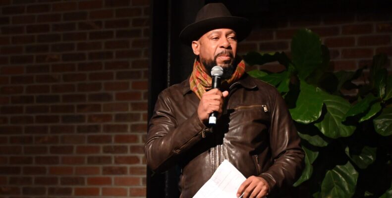 This photo of Aqeela Sherrills accompanies a recap of his appearance at The Philadelphia Citizen's annual Ideas We Should Steal Festival