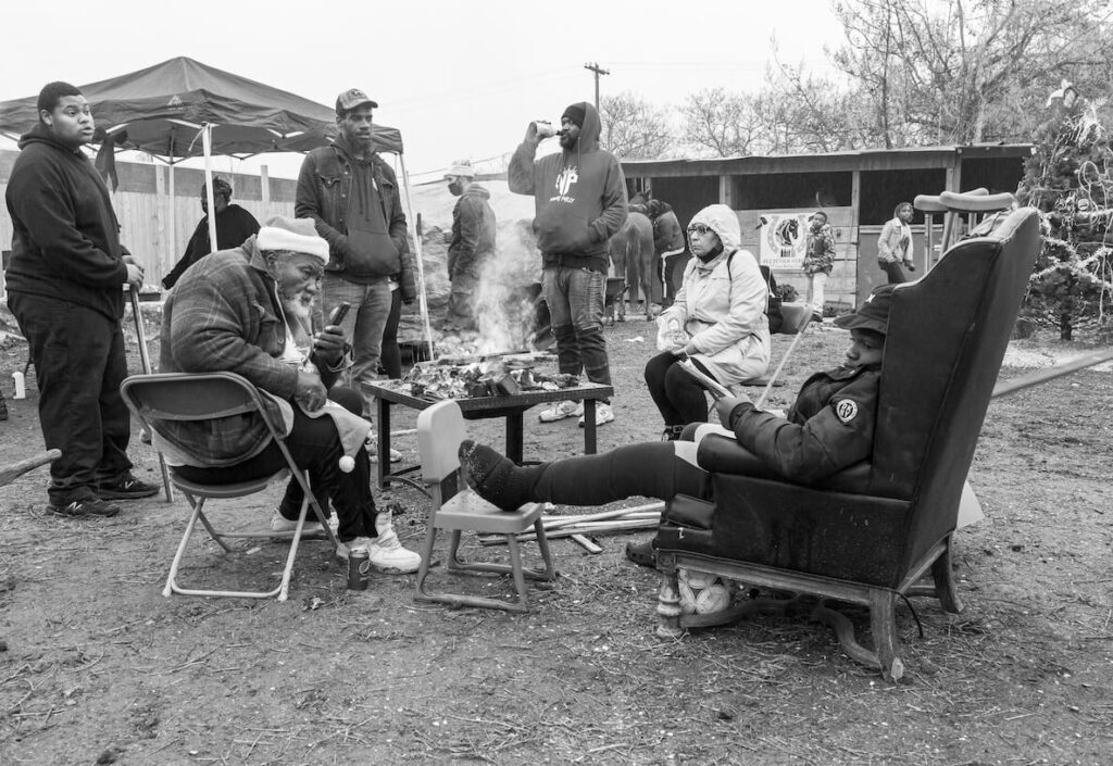 This photo accompanies an article about Andrea Walls' "Celebration of Life" photo series, showing at the Museum of Black Joy