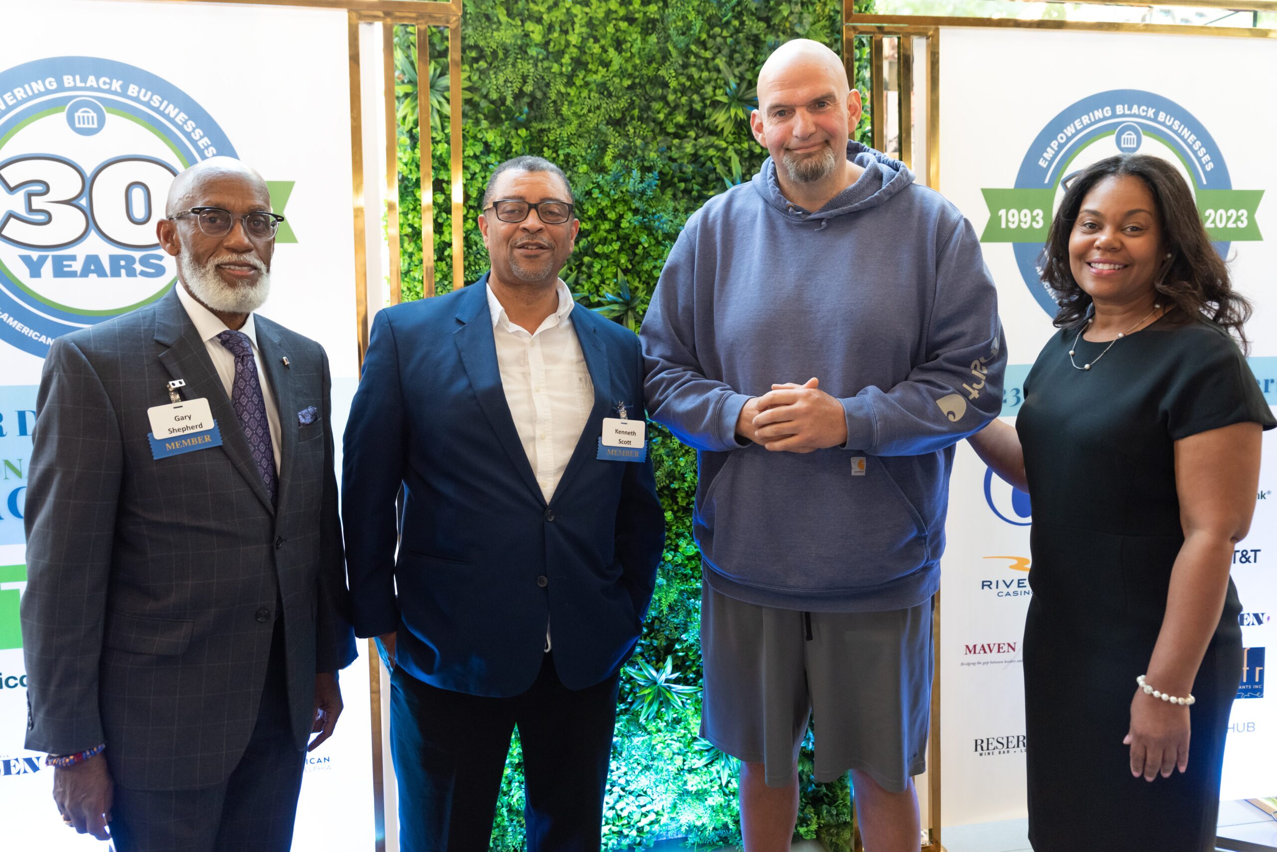 Gary Shepherd, Kenneth Scott, Senator John Fetterman, Regina Hairston.