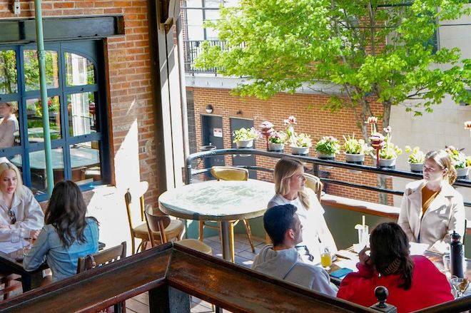 The outdoor deck of the Standard Tap in Northern Liberties, Philadelphia.