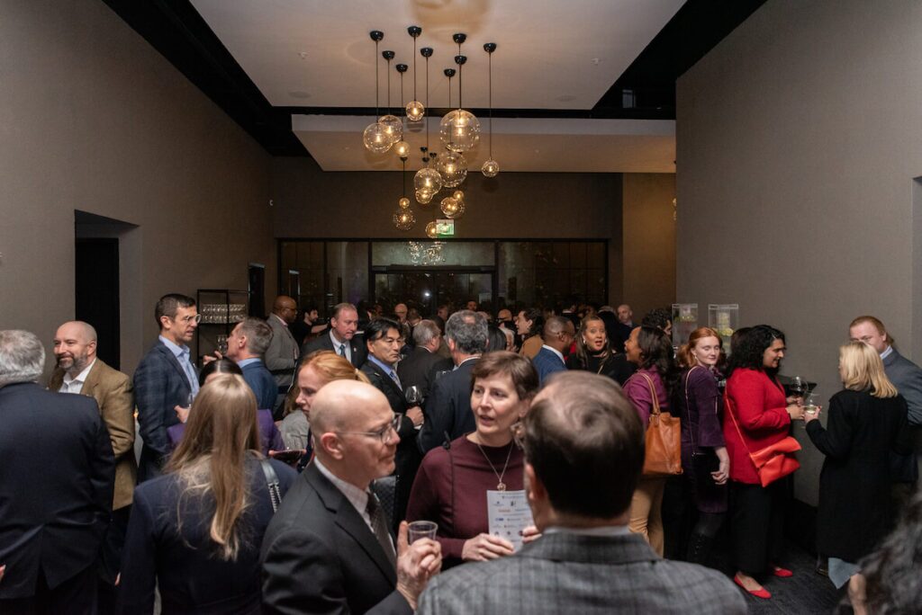 Cocktail hour before the awards ceremony at the Filter Club.