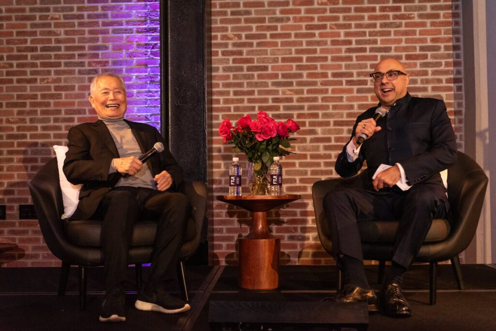 Actor and activist George Takei (left) and MSNBC's Ali Velshi.