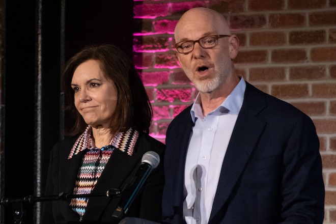 FS Investments' Jennifer Rice and David Forman.