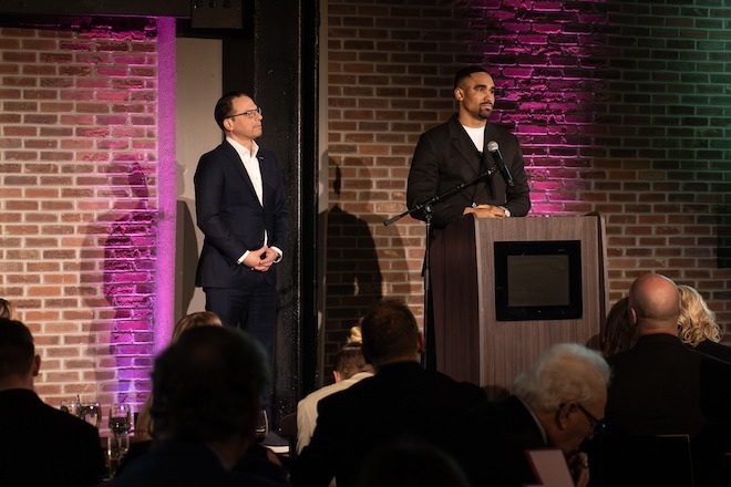 PA Governor Josh Shapiro and Jalen Hurts.