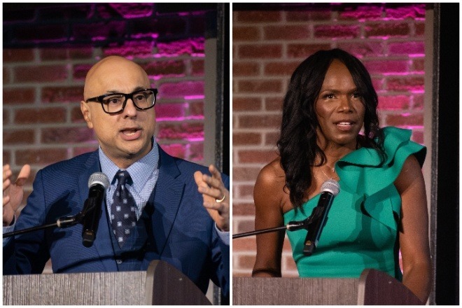 Ali Velshi (left) and Dr. Ala Stanford.