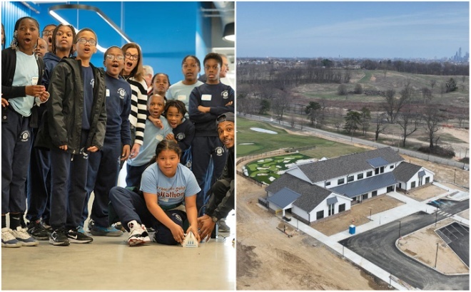 Cobbs Creek kids and in-progress golf and STEM center.