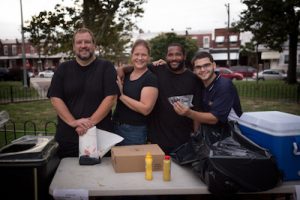 Guests at a Powers Park movie night.