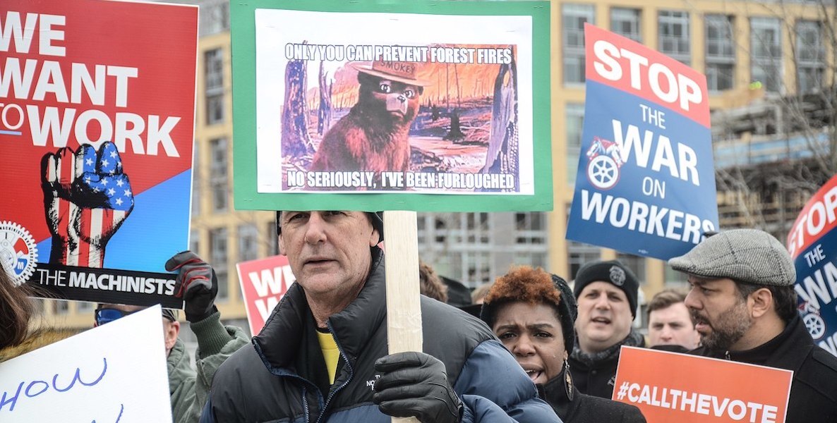 Workers rally for employee rights during the coronavirus