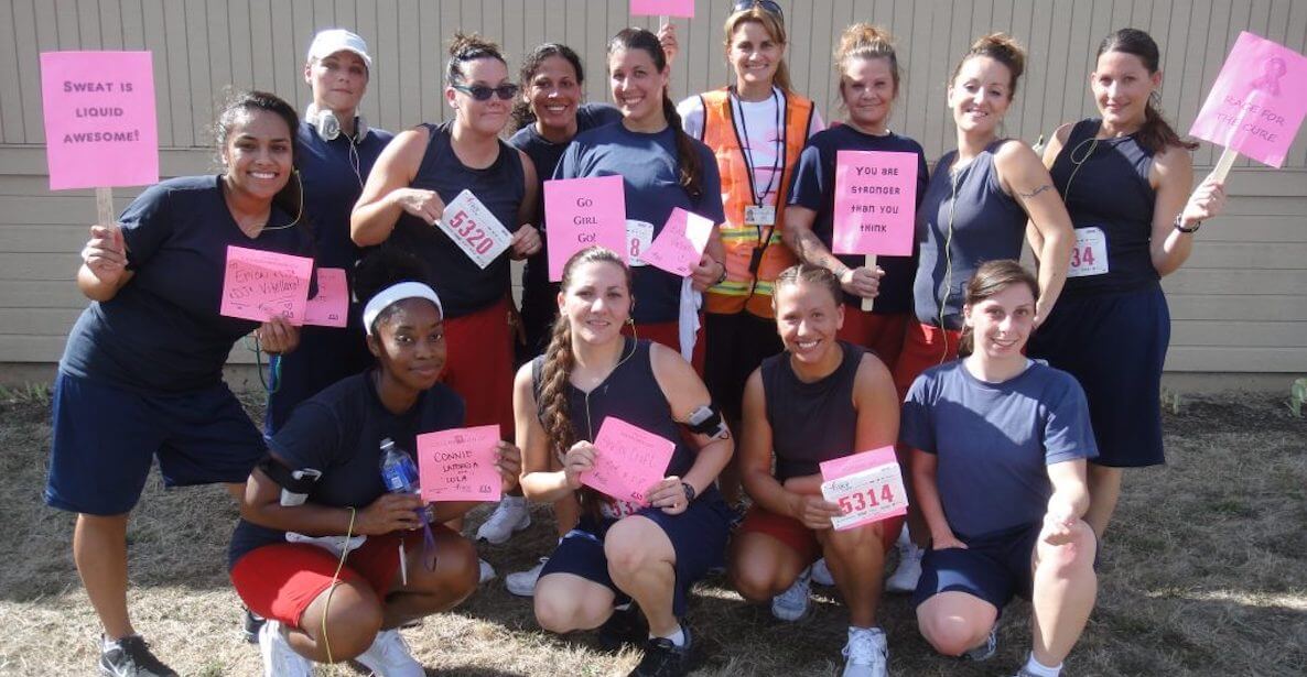 Participants of Reason to Run prison running program after a race