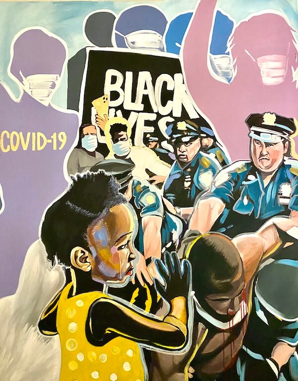 Artwork by Philadelphia artist Amiracle Campbell