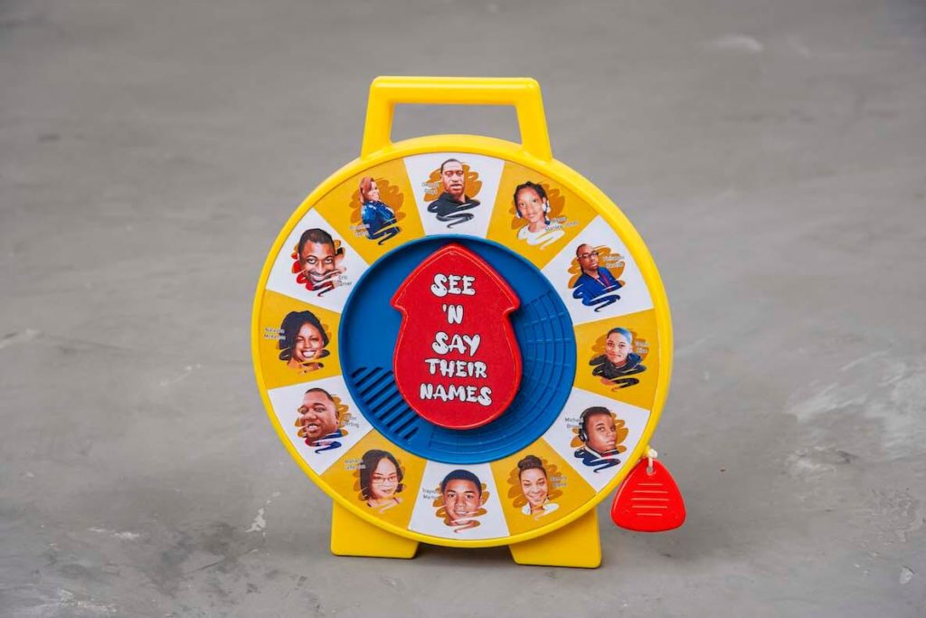 A work by Philadelphia artist Caff Adeus