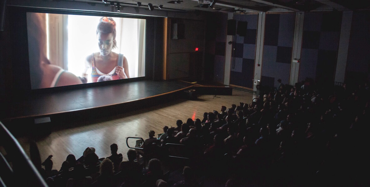 Patrons watch a movie during the annual BlackStar Film Festival in Philadelphia
