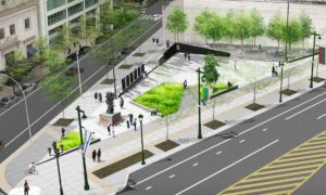 Artist rendering shows the Philadelphia Holocaust Memorial
