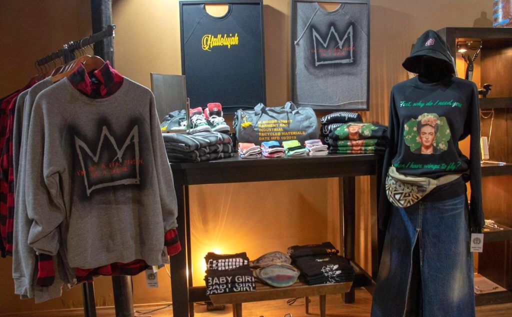 The merchandise floor at Trunc in Philadelphia, a veteran-owned boutique.