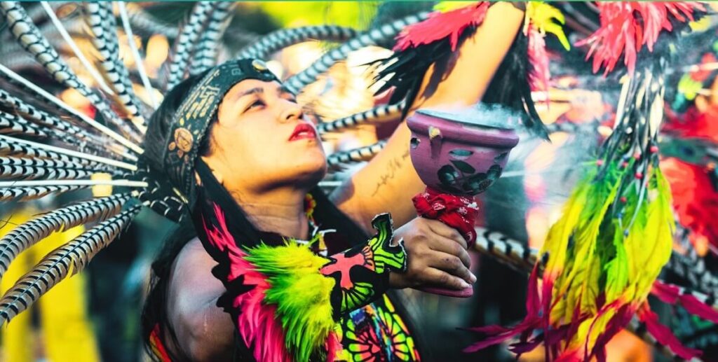 Canpatlaneci, appearing at the Indigenous Peoples' Day celebration at Shackamaxon.