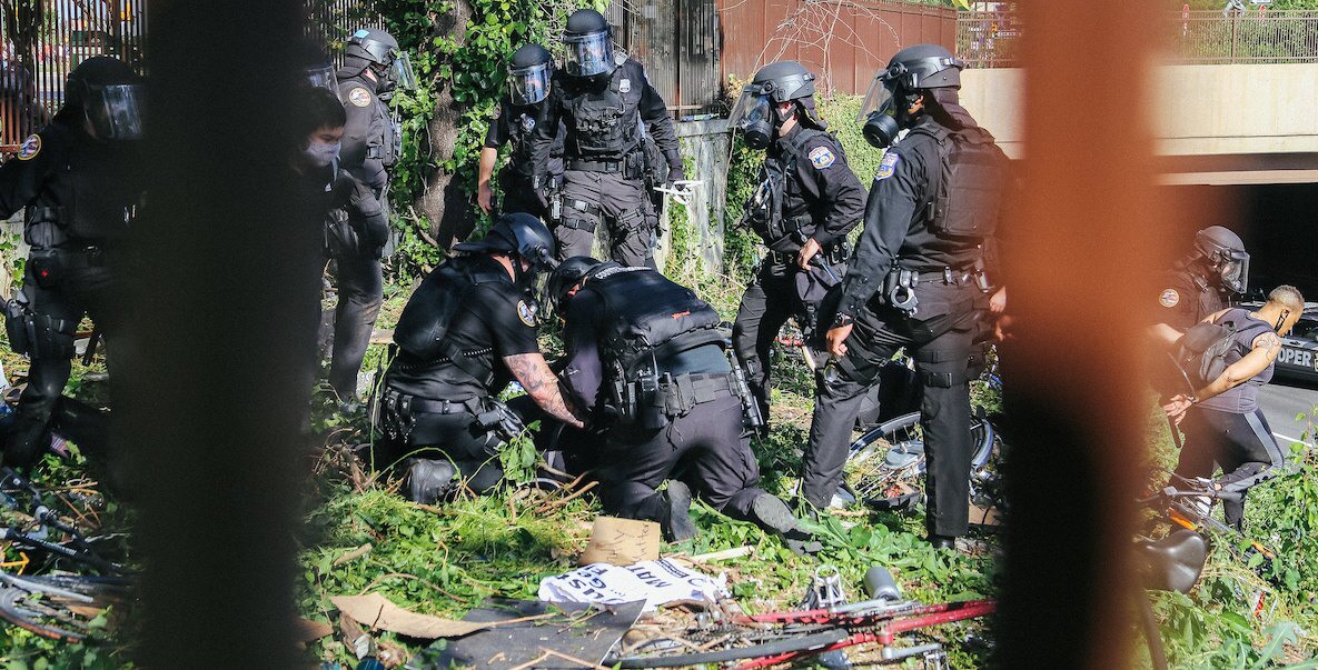 A police force in Philadelphia during the Black Lives Matter protest