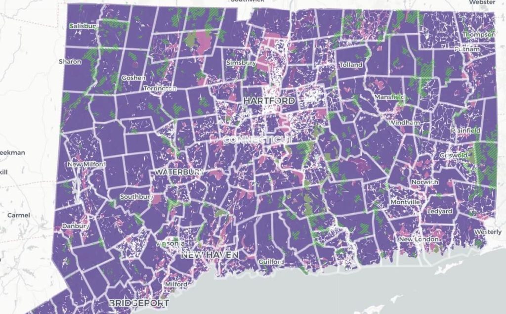 A screen grab of the Connecticut Zoning Atlas