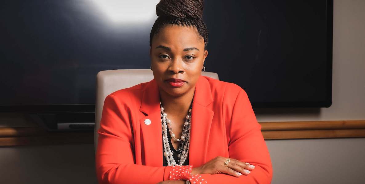 This photo accompanies a profile of the work of Philly Youth Network president and CEO Chekemma Fulmore-Townsend.