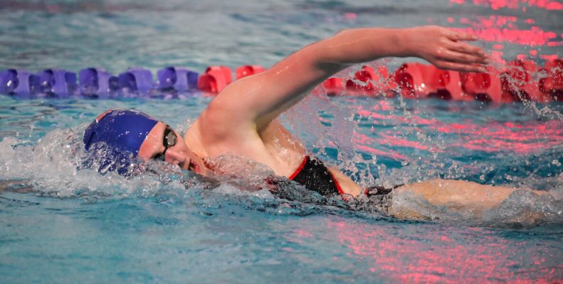 This photo of transgender swimmer Lia Thomas illustrates an opinion piece about why Democrats shy away from talking about uncomfortable issues.