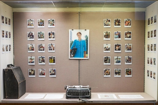 Polaroids, part of a display in Secretary of the People at the Parkway Central branch of the Free Library of Philadelphia.