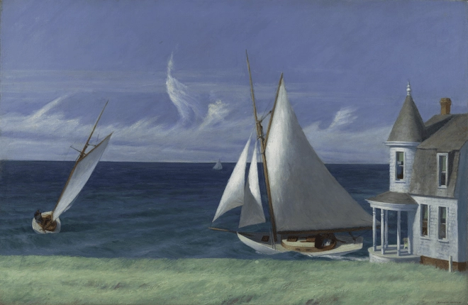 Edward Hopper (1882 – 1967), The Lee Shore, 1941, Oil on canvas, 28 1/4 x 43 in, The Middleton Family Collection
