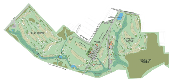 A rendering of the finished Cobbs Creek Golf Course.