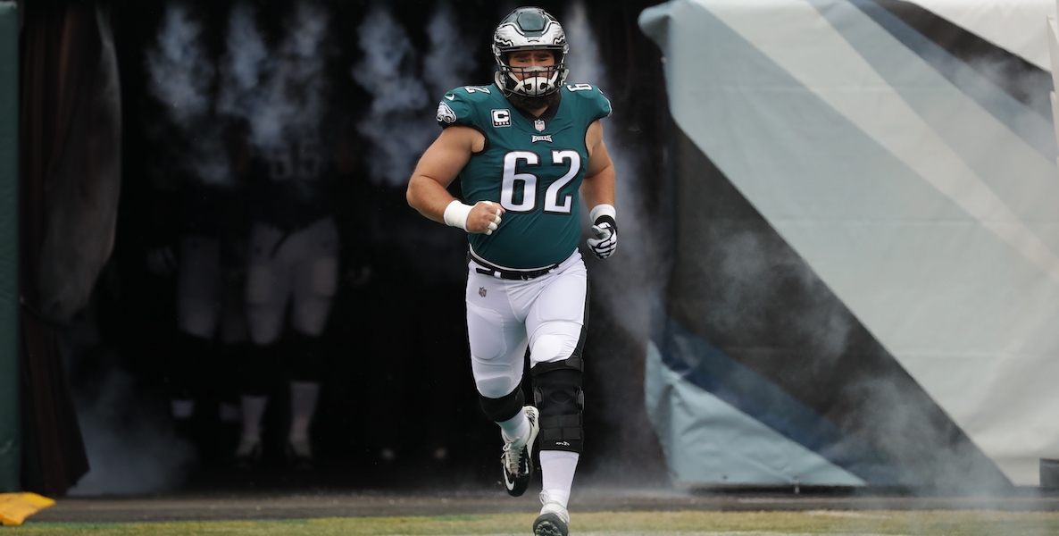 Jason Kelce offensive lineman for the Philadelphia Eagles
