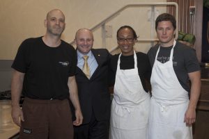 Vetri and Benjamin, with Chefs Tia McDonald of the Vetri Foundation, and Jeff Michaud of Osteria and Amis. 