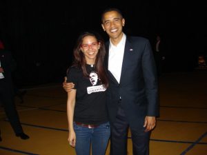 Liz Jaff with Barack Obama.