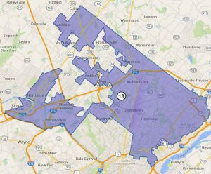 PA's 13th Congressional District gerrymandering