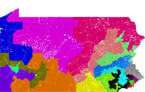 Current PA Congressional Districts - Gerrymandering