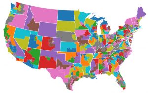 Current US Congressional Districts - Gerrymandering