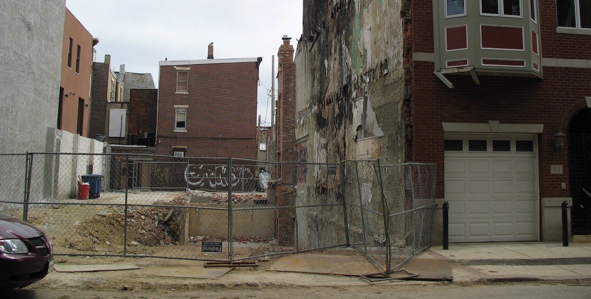 vacant lot in Philly