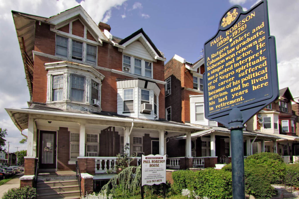 The Paul Robeson House in West Philadelphia
