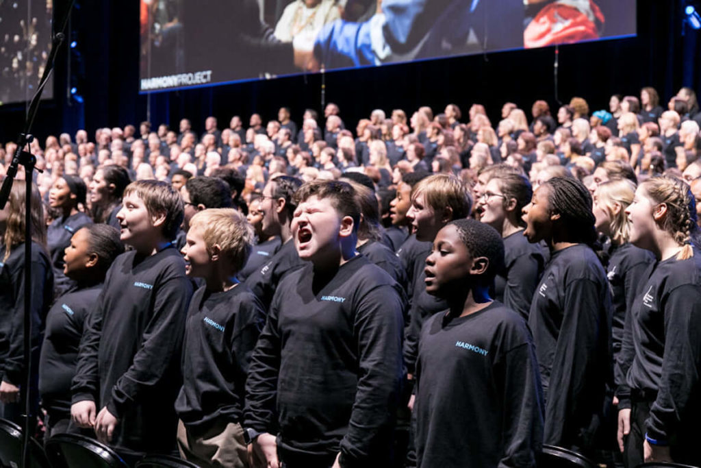 Children sing in a Harmony Project concert in Columbus, Ohio.