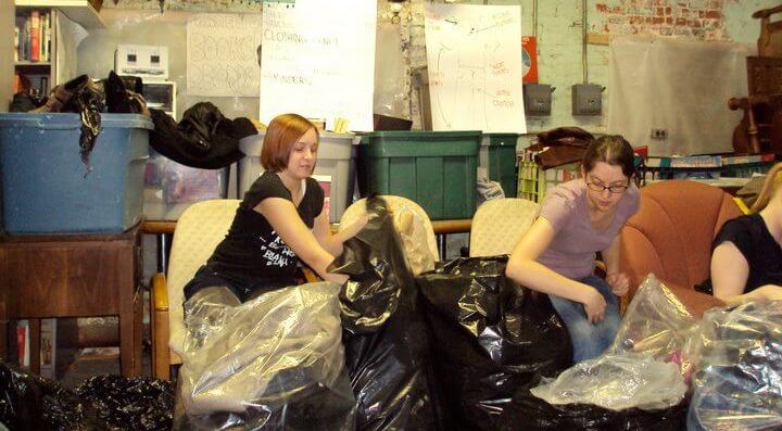 Volunteers sift through donations at Philly AIDS Thrift