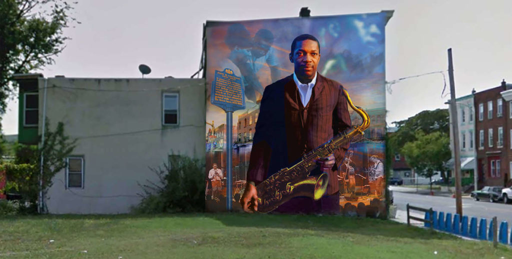 A mural in Philadelphia pays tribute to John Coltrane