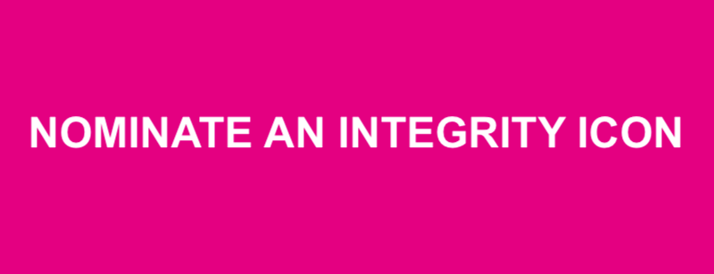 Nominate button for Integrity Icon