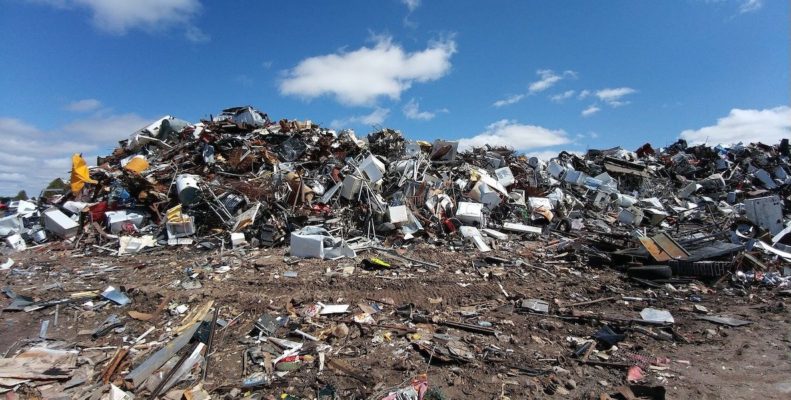 A huge pile of garbage, which is what The Energy Co-op uses to create renewable natural gas.