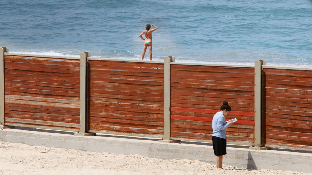 A scene from the documentary Kosher Beach
