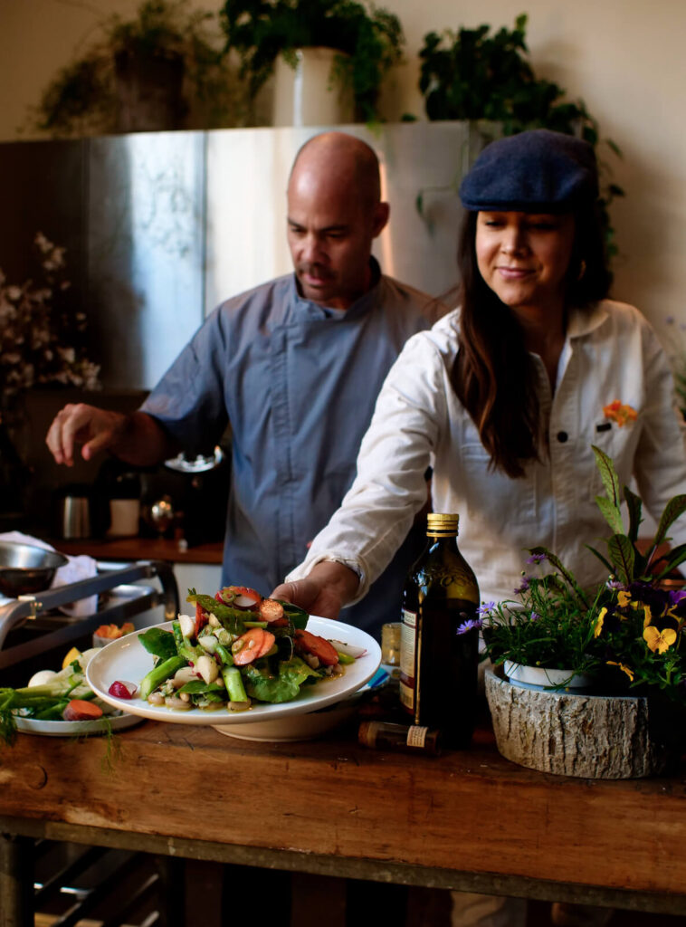 Cohere founder Antoinette Marie Johnson and her business partner, chef Erik Oberholtzer.