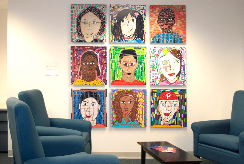 Artwork by Fresh Artists at the CHOP Policy Lab in Philadelphia